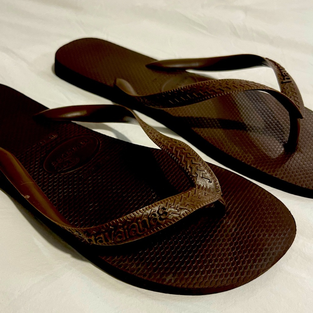 5/$50⭐️ Men’s Brown HAVIANAS flip flops size 12 US 47-48 Brazil